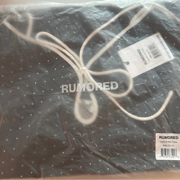 Rumored Black Maxi Dress with White Accents - Picture 3 of 3